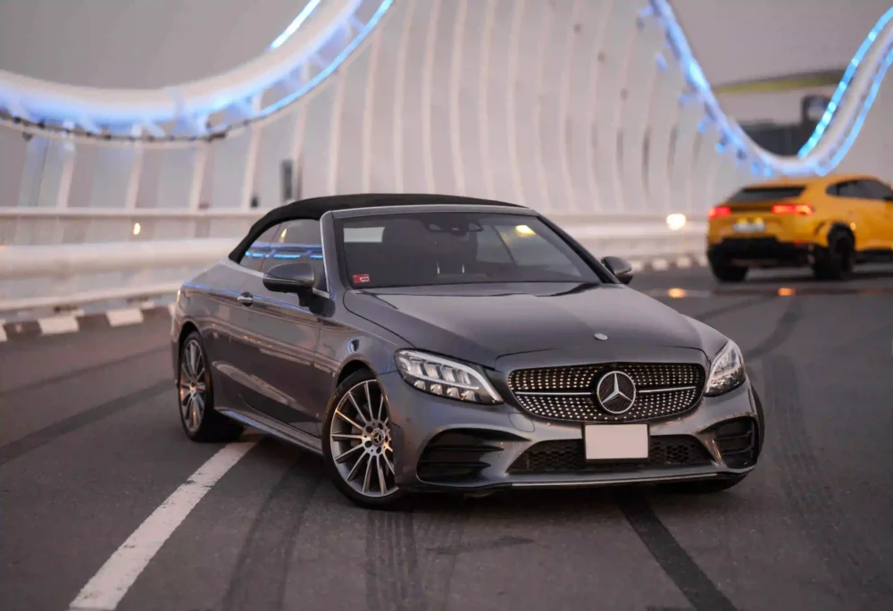 Mercedes C300 convertible 2021 Gray - Image 7